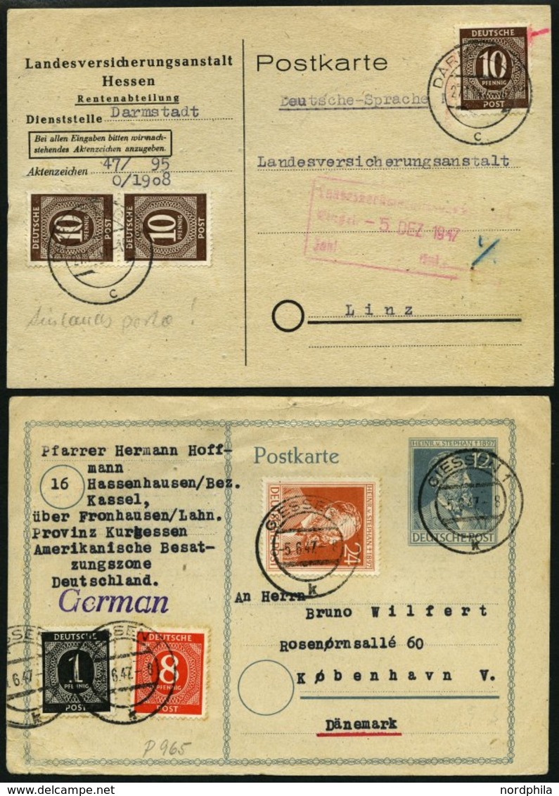 ALLIIERTE BES. 1946-48, 11 Verschiedene Belege Auslandspost, Meist Pracht, Besichtigen! - Other & Unclassified