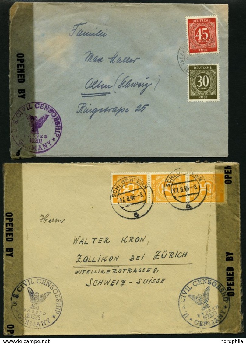 ALLIIERTE BES. 1946-48, 11 Verschiedene Belege Auslandspost, Meist Pracht, Besichtigen! - Other & Unclassified