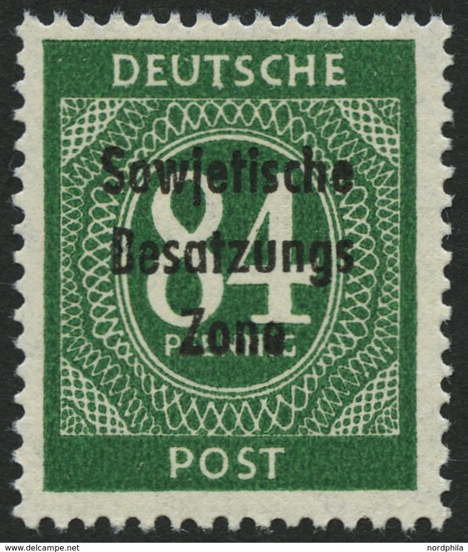 ALLGEMEINE-AUSGABEN 211b **, 1948, 84 Pf. Dunkelopalgrün, Pracht, Gepr. Paul, Mi. 80.- - Autres & Non Classés