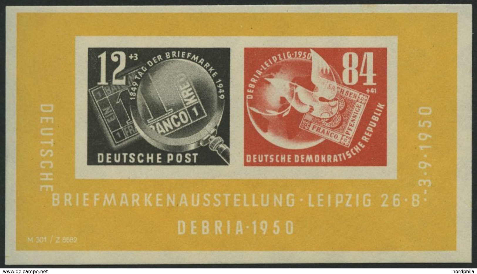 DDR Bl. 7 **, 1950, Block Debria, Pracht, Mi. 150.- - Altri & Non Classificati