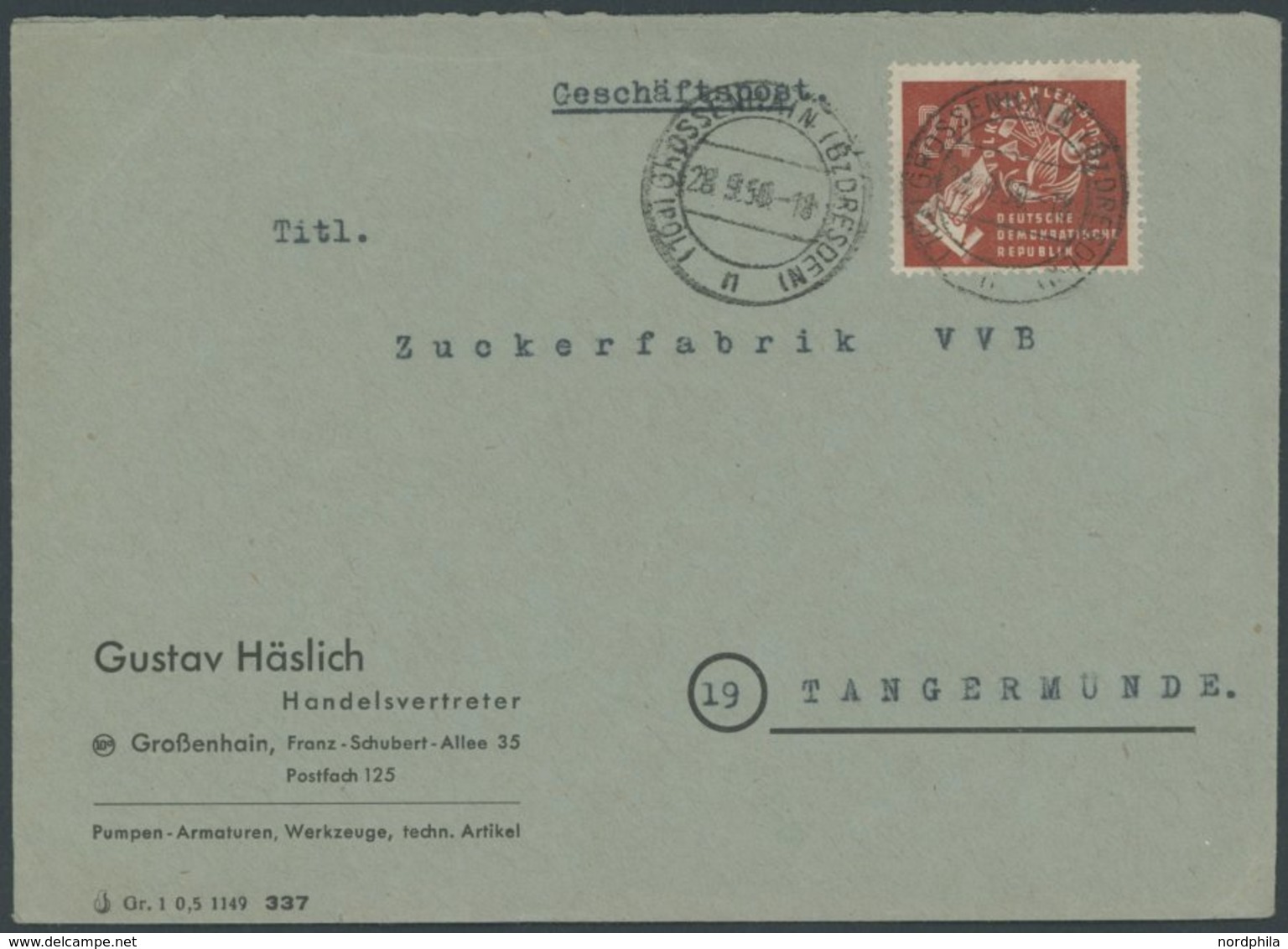 DDR 275 BRIEF, 1950, 24 Pf. Volkswahlen, Portogerechter Bedarfsbrief Vom Ersttag!, Pracht, R! - Other & Unclassified