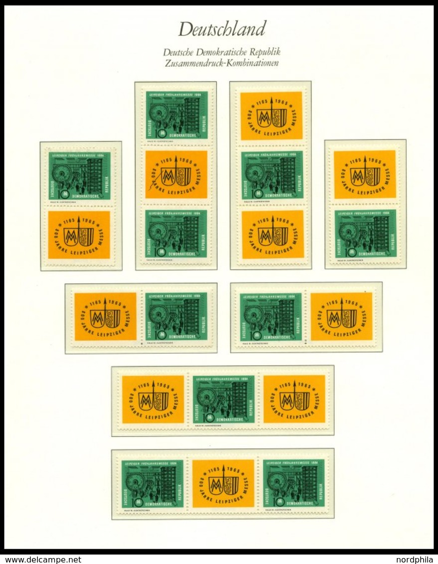 DDR 1012/3 **, 1964, Leipziger Frühlingsmesse, Alle 16 Zusammendrucke Komplett (W Zd 118-125 Und S Zd 44-51), Pracht, Mi - Otros & Sin Clasificación