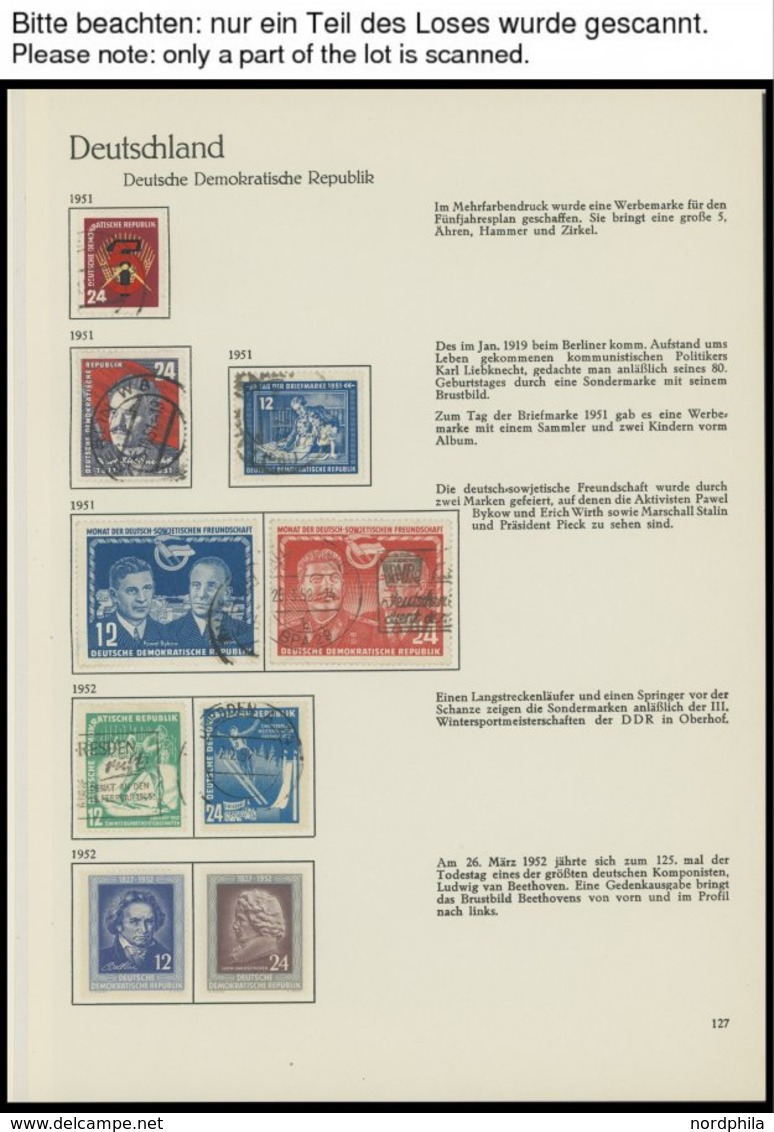 SAMMLUNGEN O,* , 1948-1968, Kleine Sammlung DDR Im Sprechenden Behrens Album Mit Einigen Mittleren Ausgaben, Fast Nur Pr - Autres & Non Classés