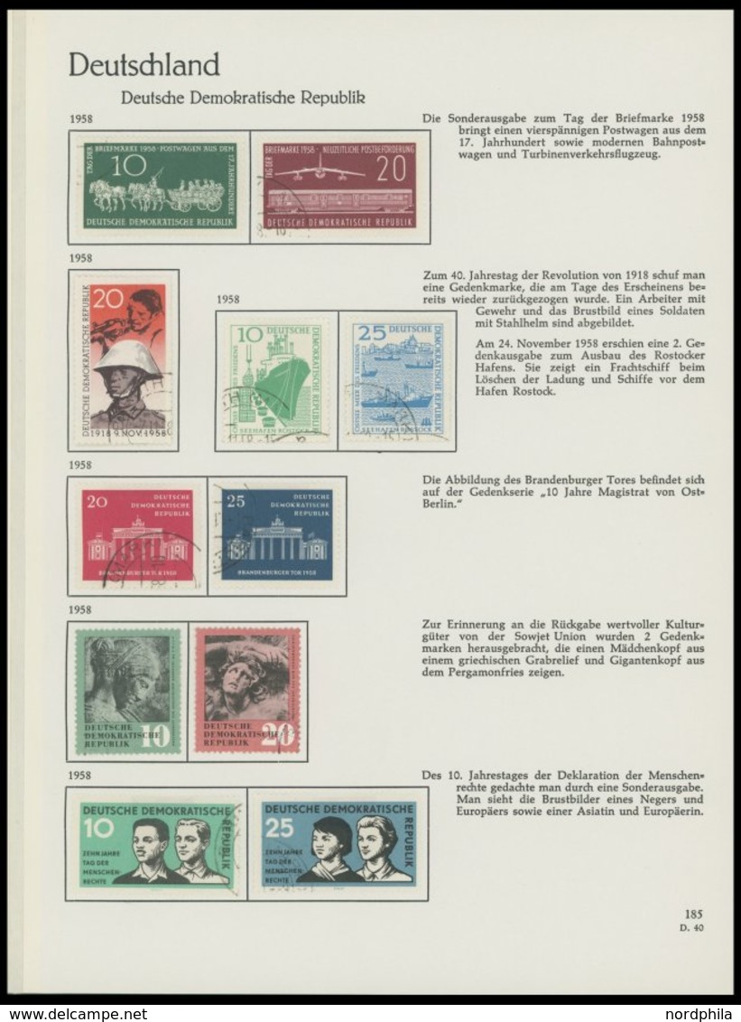 SAMMLUNGEN O,* , 1948-1968, Kleine Sammlung DDR Im Sprechenden Behrens Album Mit Einigen Mittleren Ausgaben, Fast Nur Pr - Altri & Non Classificati