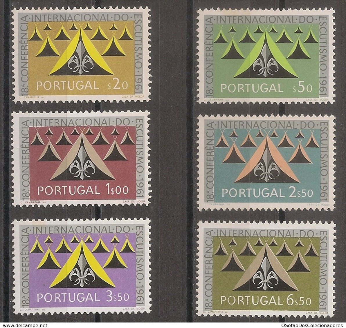 Portugal 1962 - Série Completa Conferencia Escutismo 888 To 893 - Set Complete Internat Scout Congress- Mint MNH** Neuf - Neufs