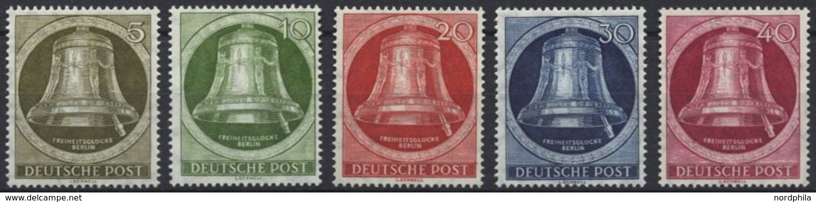 BERLIN 82-86 **, 1951, Glocke Rechts, Prachtsatz, Mi. 120.- - Autres & Non Classés
