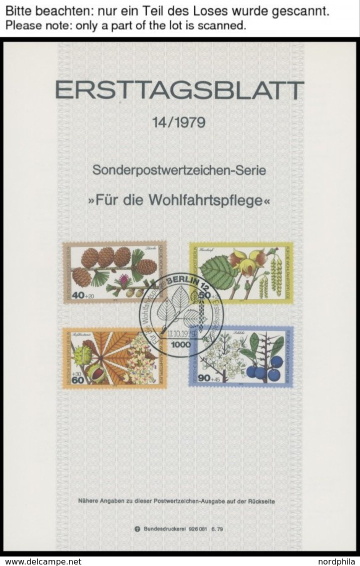 ERSTTAGSBLÄTTER 482-859 BrfStk, 1975-89, Komplette Sammlung, ETB 1/75 - 19/89 In 2 Spezialalben, Pracht - Otros & Sin Clasificación