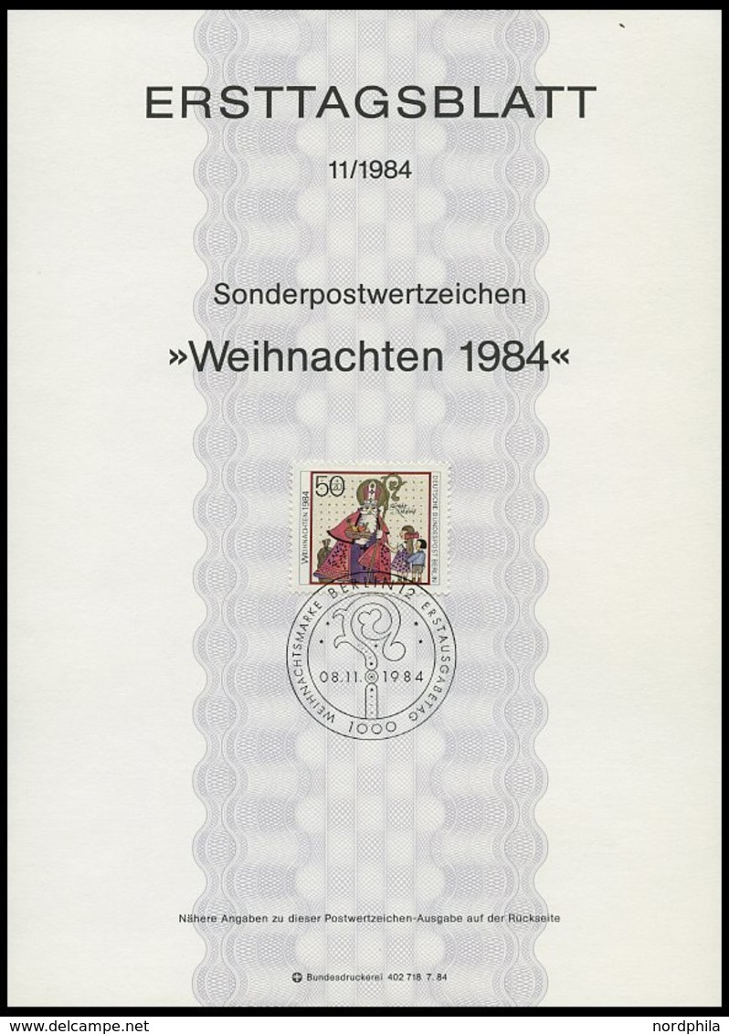 ERSTTAGSBLÄTTER 708-29 BrfStk, 1984, Kompletter Jahrgang, ETB 1 - 11/84, Pracht - Other & Unclassified