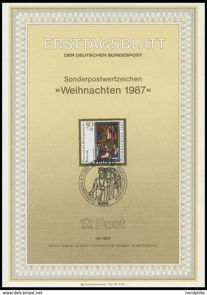 ERSTTAGSBLÄTTER 772-97 BrfStk, 1987, Kompletter Jahrgang, ETB 1 - 13/87, Pracht - Other & Unclassified