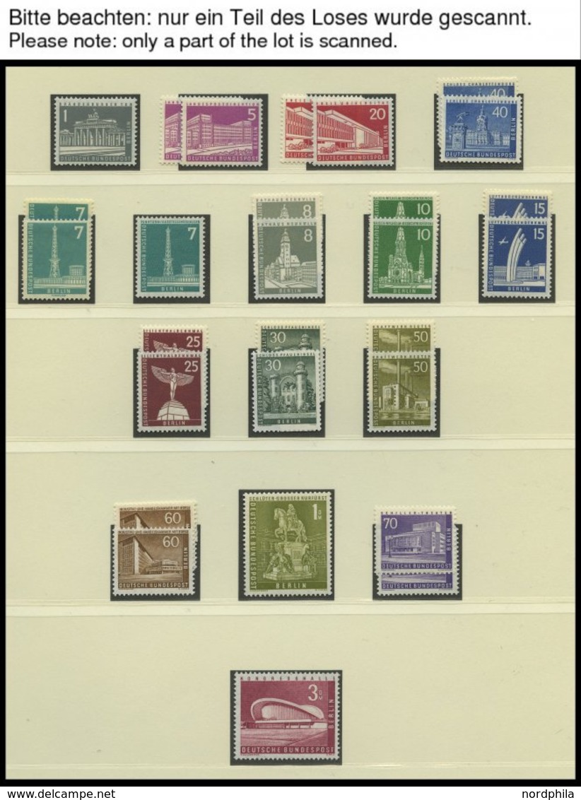 SAMMLUNGEN **, Komplette Postfrische Sammlung Berlin Von 1956-74 Auf Falzlosseiten (Lindner Und Krüger), Text Ab 1948 Bi - Autres & Non Classés
