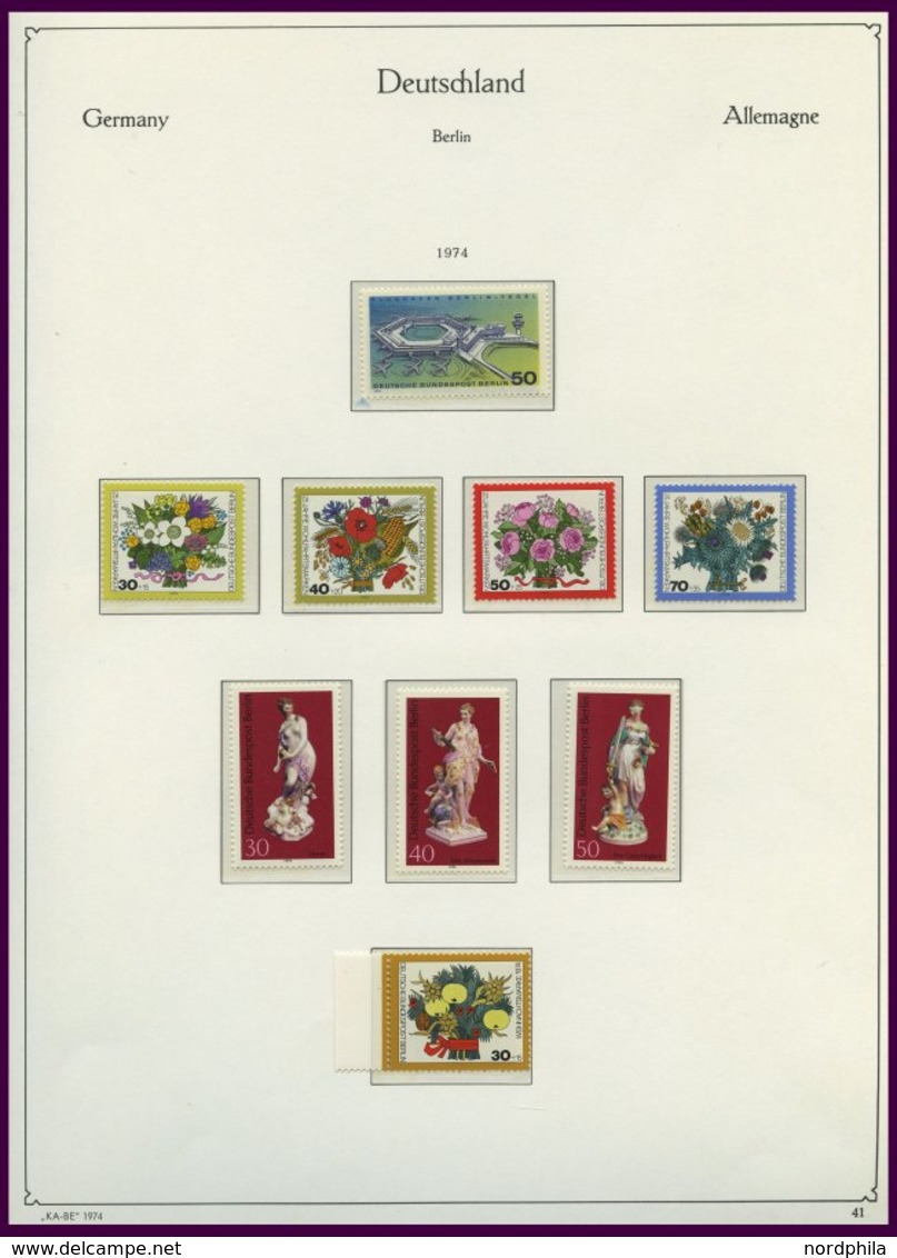 SAMMLUNGEN **, Komplette Postfrische Sammlung Berlin Von 1974-81 Auf KA-BE-Falzlosseiten, Prachterhaltung - Altri & Non Classificati