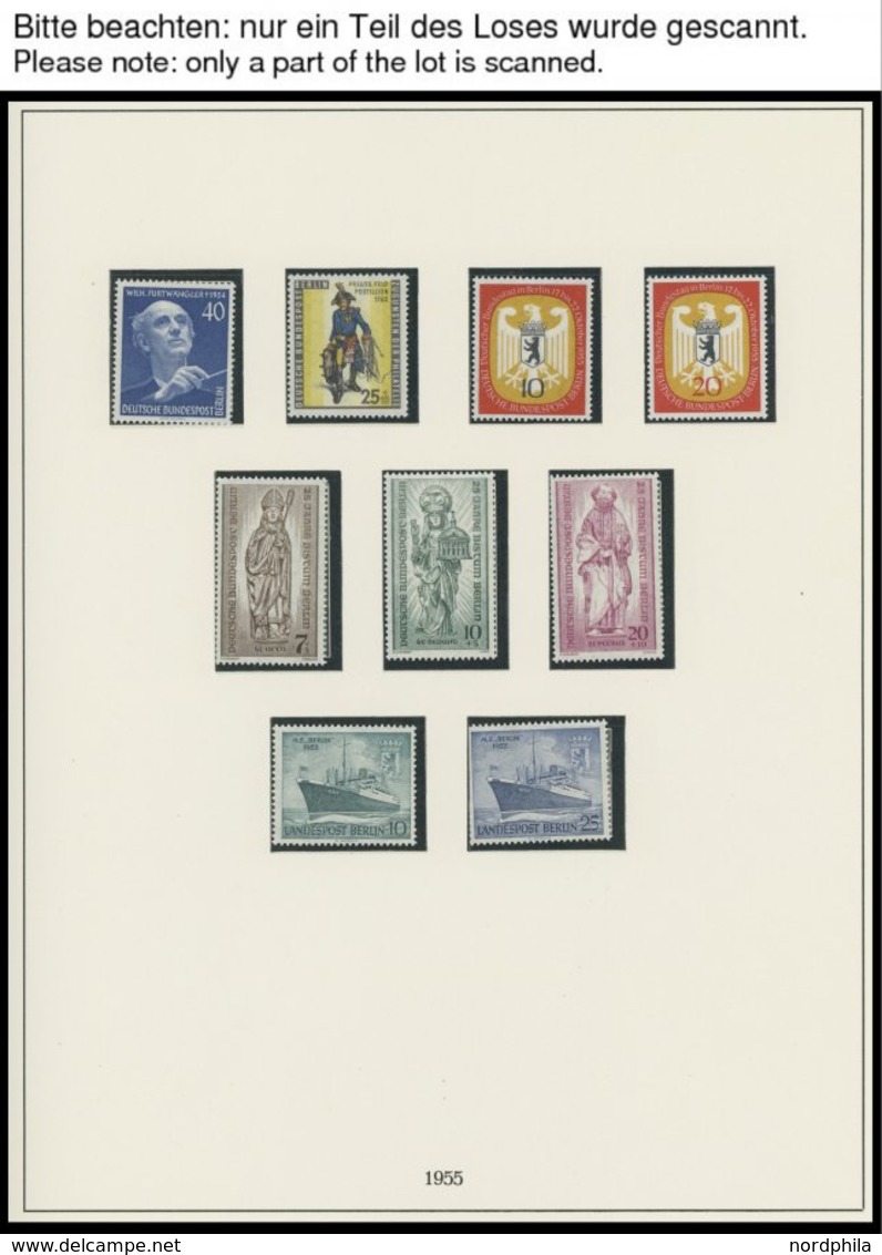 SAMMLUNGEN **, Komplette Postfrische Sammlung Berlin Von 1955-62 Auf Linder Falzlosseiiten, Prachterhaltung - Altri & Non Classificati