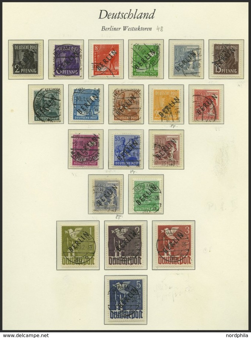 SAMMLUNGEN O, Bis Auf Bl. 1 Komplette Gestempelte Sammlung Bis 1990, Schwarzaufdruck Meist Mit Stempel BERLIN W 30n (wir - Autres & Non Classés