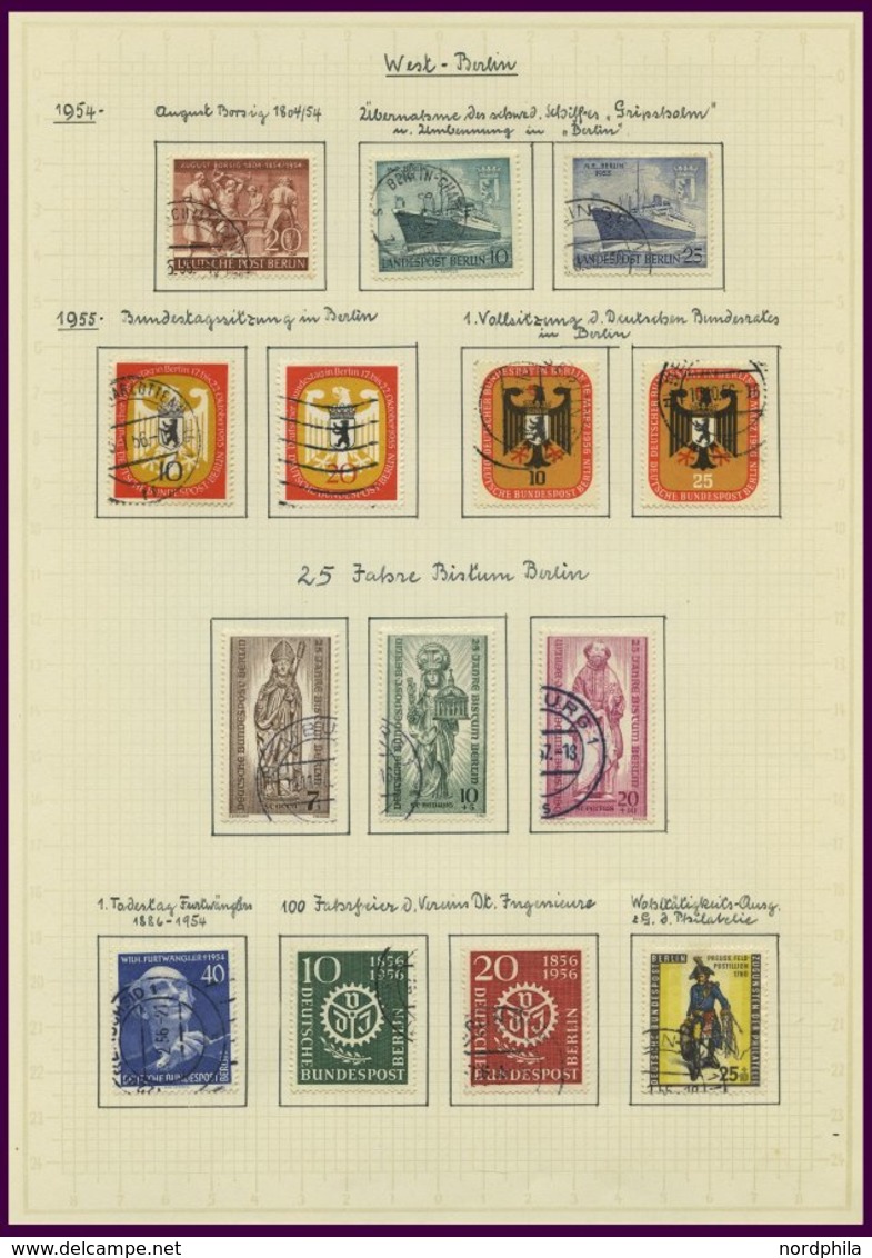 SAMMLUNGEN O, Wohl Komplette Gestempelte Sammlung Berlin Von 1954-68, Feinst/Pracht - Other & Unclassified
