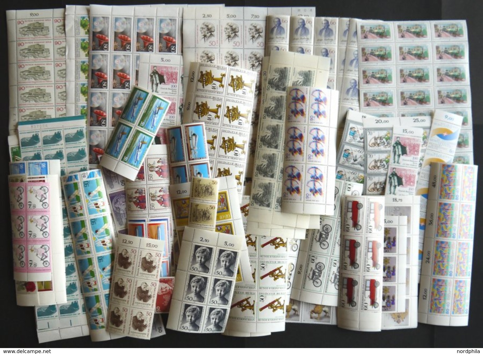 LOTS **, Ca. 1977-90, Postfrische Partie Bogenteile, Prachterhaltung - Used Stamps