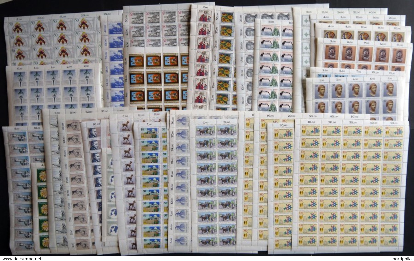 LOTS **, 1979-90, Partie Postfrischer Bogen, U.a. Mi.Nr. 708-11 (25) 2x Und Mi.Nr. 875 (50) 6x, Fast Nur Prachterhaltung - Used Stamps