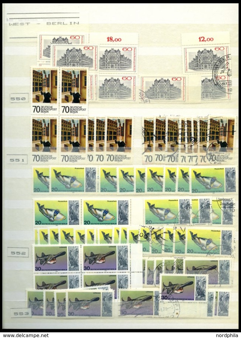 LOTS **, O, Dublettenpartie Berlin Von 1977-81, Sauber Im Einsteckbuch, Fast Nur Prachterhaltung, Mi. Ca. 1700.- - Used Stamps