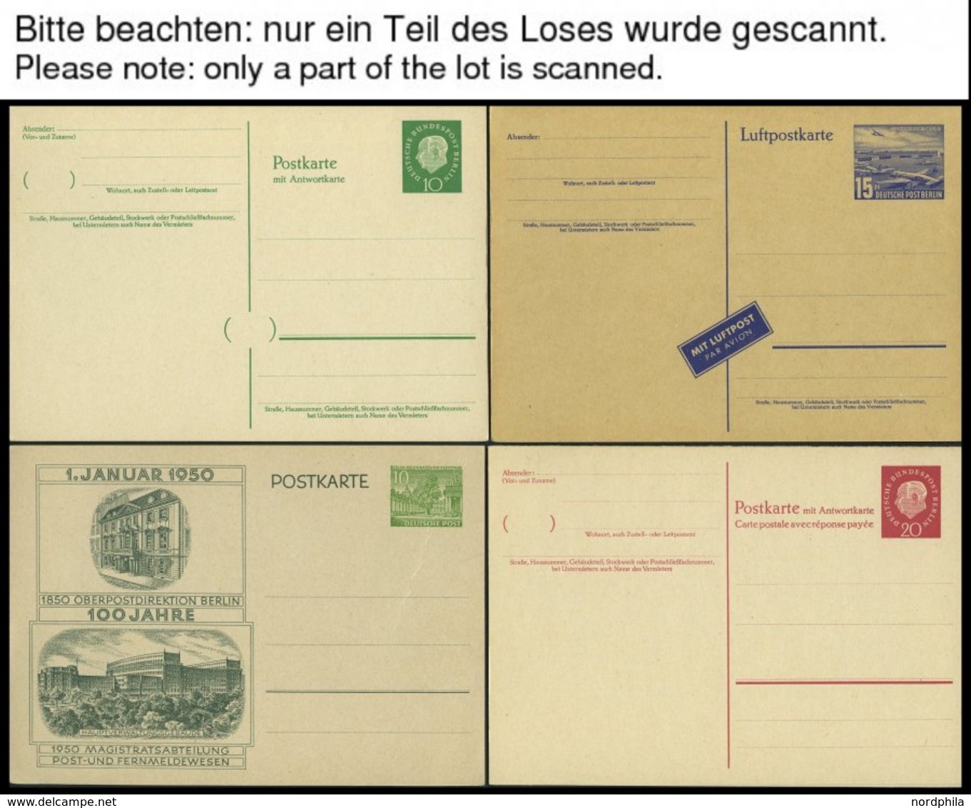 GANZSACHEN Aus P 1d-113 BRIEF, 1949-74, 70 Verschiedene Ungebrauchte Ganzsachenkarten, Fast Nur Prachterhaltung - Otros & Sin Clasificación