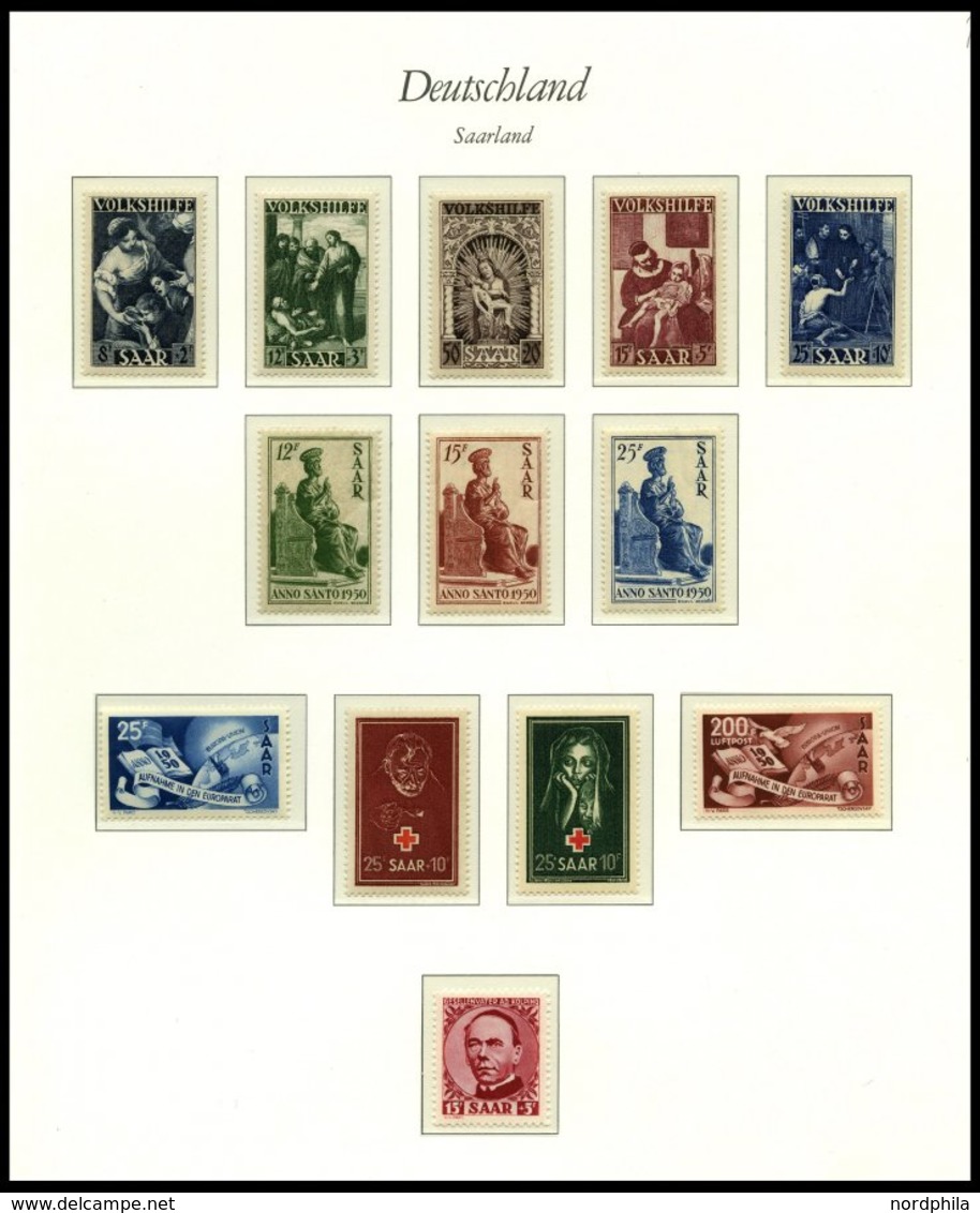SAMMLUNGEN, LOTS **, 1947-59, Bis Auf Urdruck, Blocks Und Dienstmarken Komplette Postfrische Sammlung Im Borek Falzlosal - Other & Unclassified
