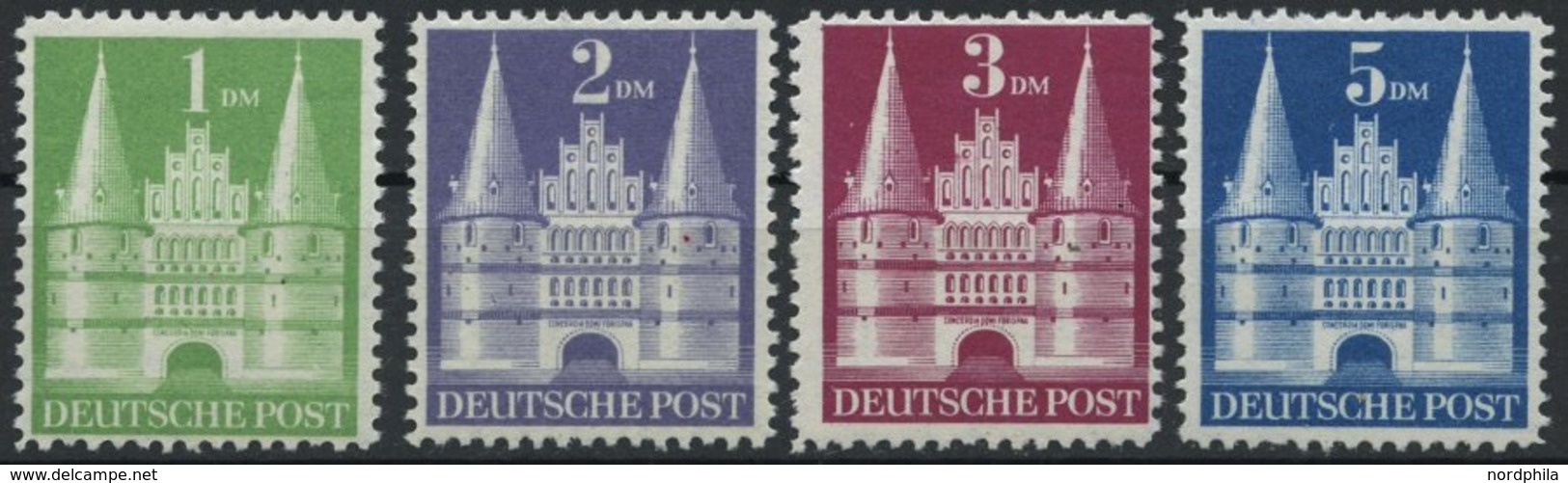 AMERIK. U. BRITISCHE ZONE 97-100I *, 1948, 1 - 5 DM Flache Treppe, Falzrest, 4 Prachtwerte, Mi. 88.- - Other & Unclassified