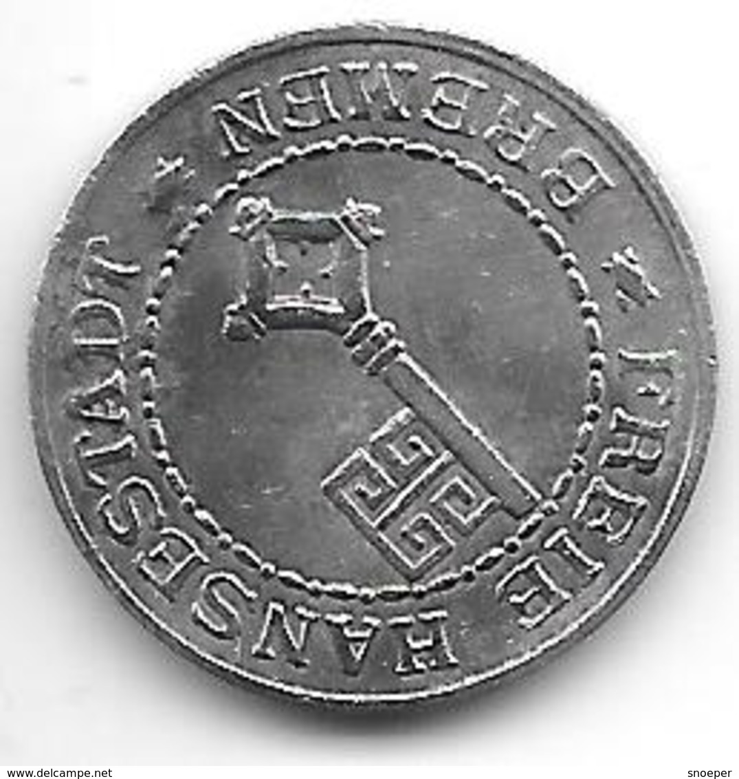 Notgeld Bremen 10 Pfennig  ND  Alu  1980.3 - Autres & Non Classés