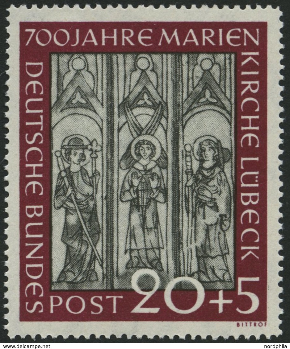 BUNDESREPUBLIK 140 **, 1951, 20 Pf. Marienkirche, Pracht, Mi. (110.-) - Otros & Sin Clasificación