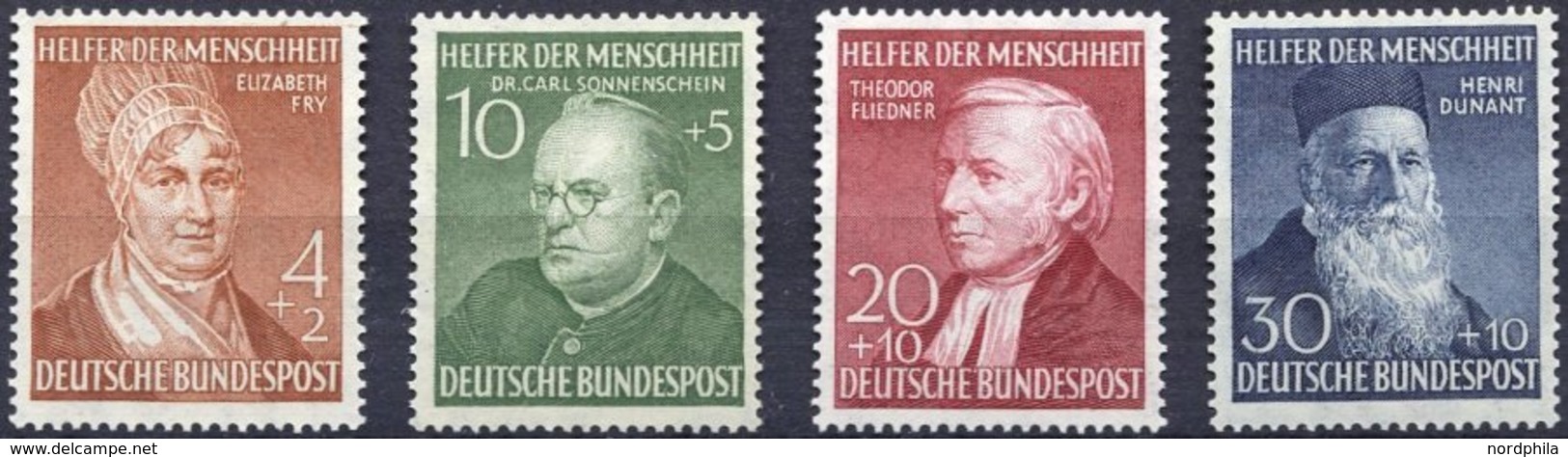 BUNDESREPUBLIK 156-59 **, 1952, Helfer Der Menschheit, Prachtsatz, Mi. 110.- - Otros & Sin Clasificación