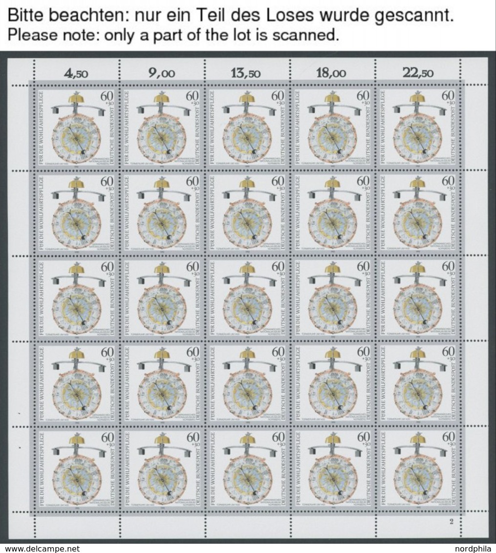 BUNDESREPUBLIK 1631-35KB **, 1992, Kostbare Uhren Im Bogensatz (25) Mit Abart 1635I, Postfrisch, Pracht, Mi. 285.- - Otros & Sin Clasificación