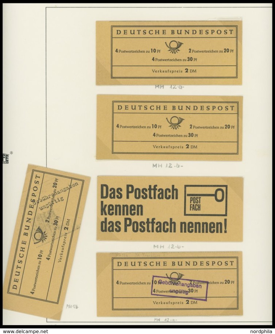 ZUSAMMENDRUCKE a. W 2-K 7 **,*,o , 1951-68, Partie meist verschiedener Zusammendrucke mit Markenheftchen, Heftchenblätte