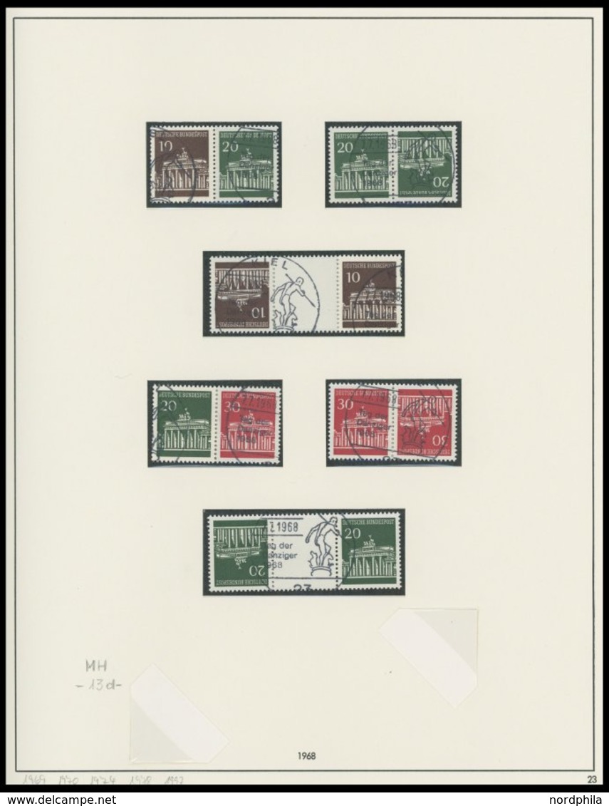 ZUSAMMENDRUCKE a. W 2-K 7 **,*,o , 1951-68, Partie meist verschiedener Zusammendrucke mit Markenheftchen, Heftchenblätte