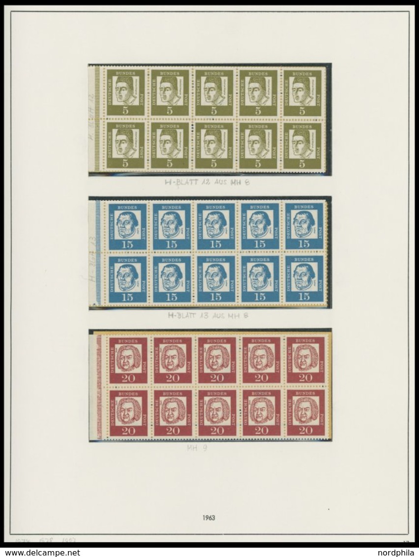 ZUSAMMENDRUCKE a. W 2-K 7 **,*,o , 1951-68, Partie meist verschiedener Zusammendrucke mit Markenheftchen, Heftchenblätte