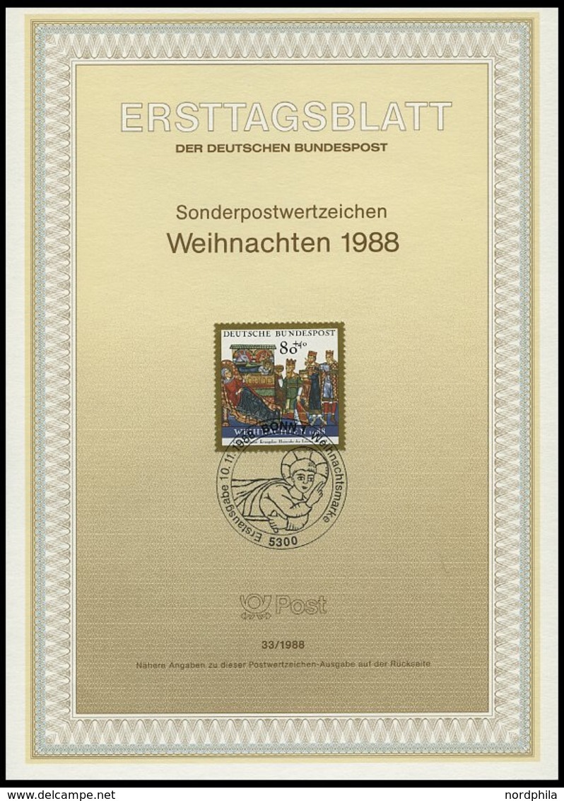 ERSTTAGSBLÄTTER 1347-96 BrfStk, 1988, Kompletter Jahrgang, ETB 1 - 33/88, Pracht - Altri & Non Classificati