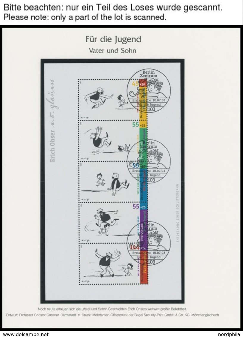 JAHRGÄNGE 2305-73 O, 2003, Kompletter Jahrgang, Ohne Selbstklebende Marken, Jeweils Aus Der Rechten Unteren Bogenecke, M - Altri & Non Classificati