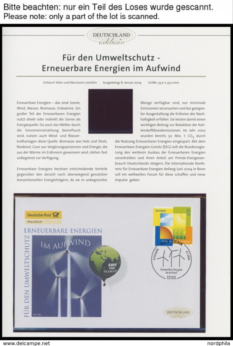 JAHRGÄNGE 2374-2433 BRIEF, 2004, Kompletter Jahrgang, Ohne Selbstklebende Marken, Auf FDC, Im Deutschland Exklusiv-Album - Sonstige & Ohne Zuordnung