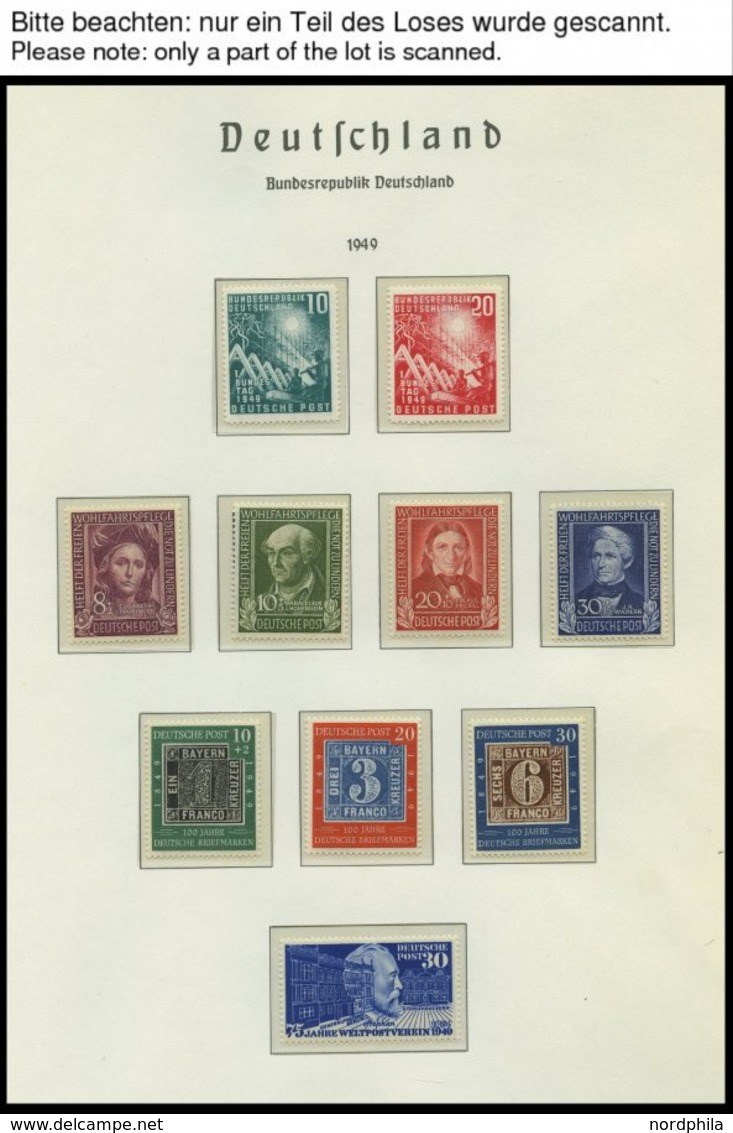 SAMMLUNGEN **, 1948-2012, Bis Auf Den Posthornsatz Komplette Postfrische Sammlung In 3 Falzlosalben, Prachterhaltung - Otros & Sin Clasificación
