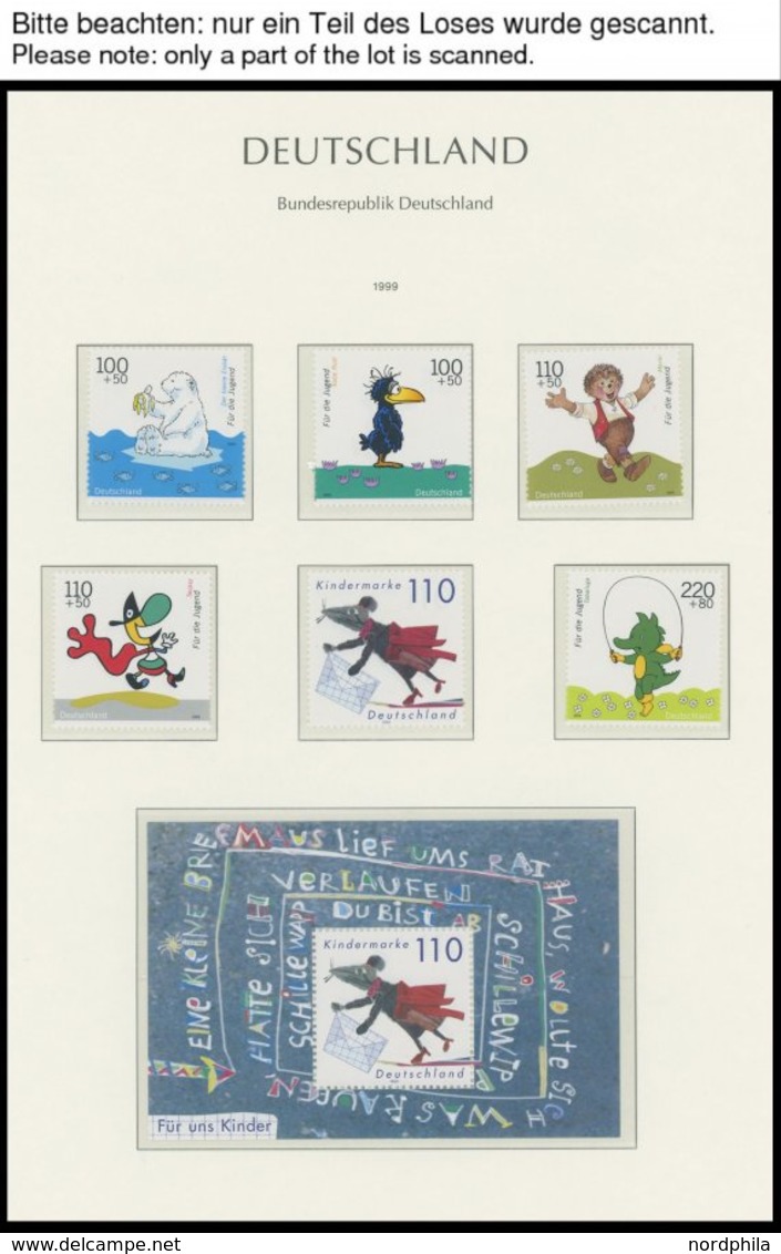 SAMMLUNGEN **, Postfrische Sammlung Bundesrepublik Von 1998-2000 Auf Leuchtturm Falzlosalbum, Komplett Bis Auf Das Jahr  - Altri & Non Classificati