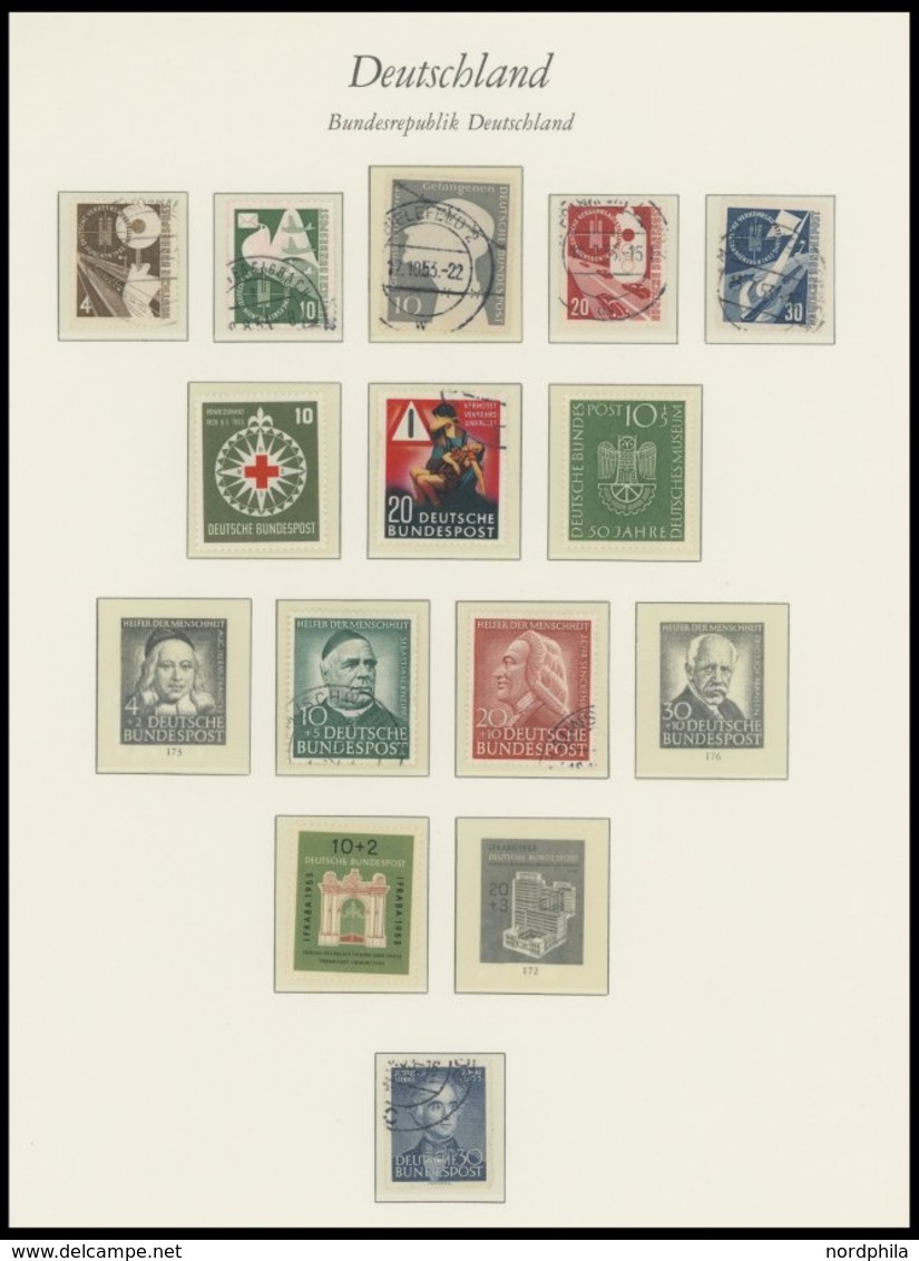 SAMMLUNGEN O,** , Fast Nur Gestempelte Sammlung Bundesrepublik Von 1949-75 In 2 Borek Falzlosalben, Mit Heuss Lumogen ** - Other & Unclassified