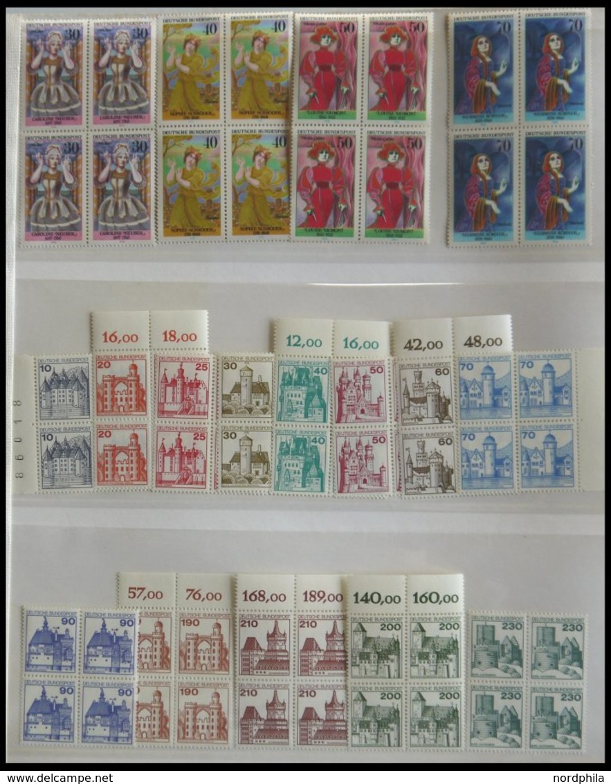 LOTS VB **, Fast Komplette Postfrische Sammlung Bundesrepublik Von 1964-81 In Viererblocks, Meist Randstücke, Ohne Block - Used Stamps