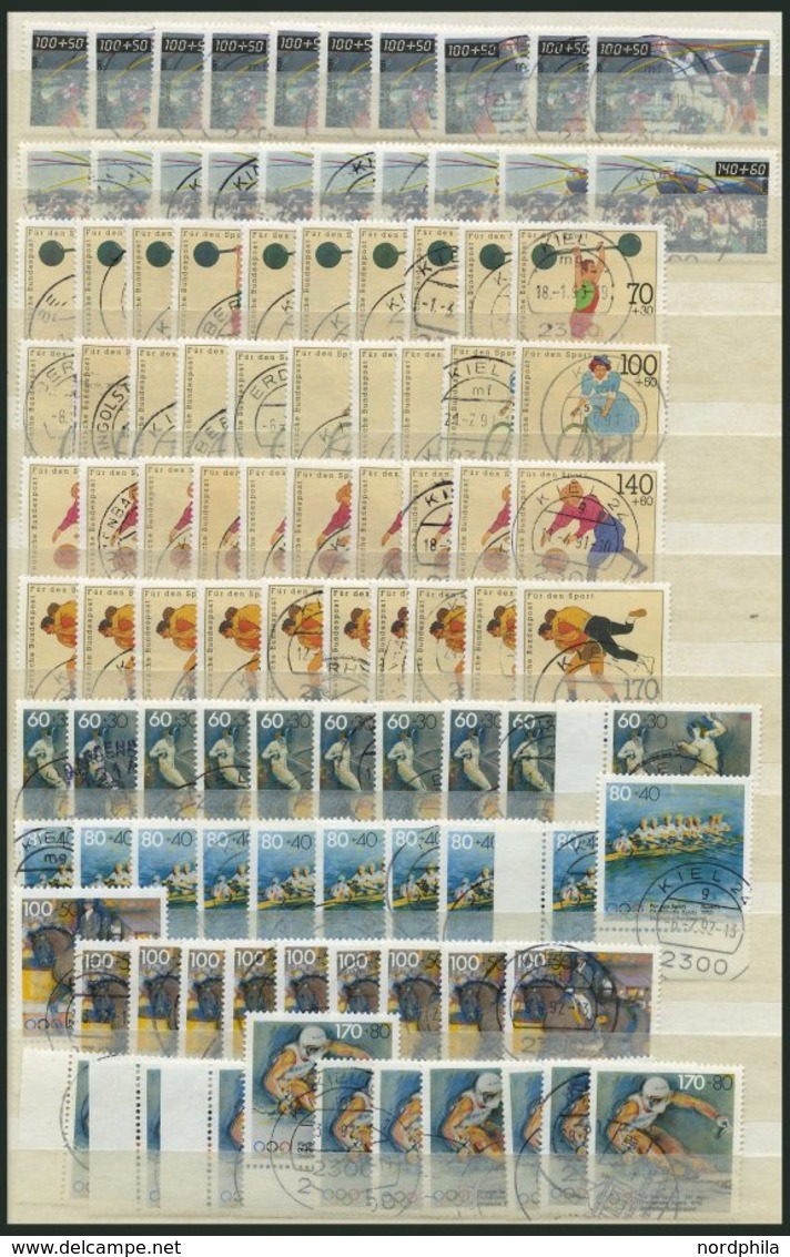 LOTS O, 1978-95, Sporthilfe, Alle 18 Ausgaben, Mindestens Je 9x, Fast Nur Pracht, Mi. über 900.- - Used Stamps