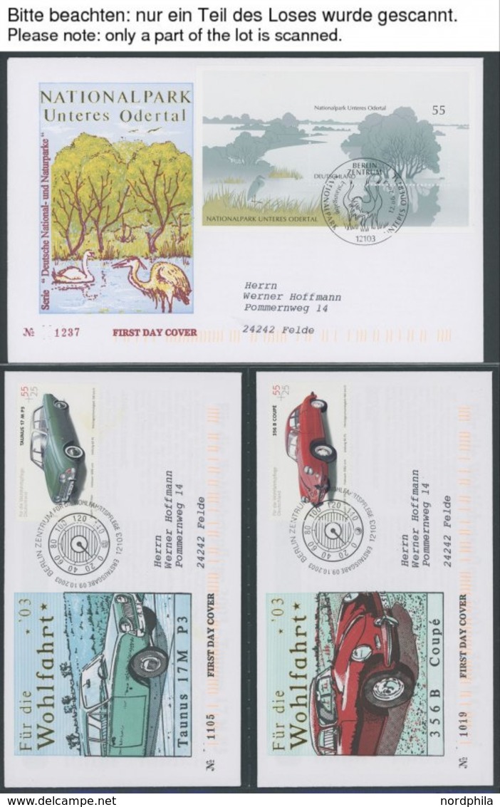 LOTS 2003/4, 53 Verschiedene Nummerierte, Echte Gelaufene FDC`s Im Borek Spezialringbinder Mit Schuber, Prachterhaltung - Used Stamps