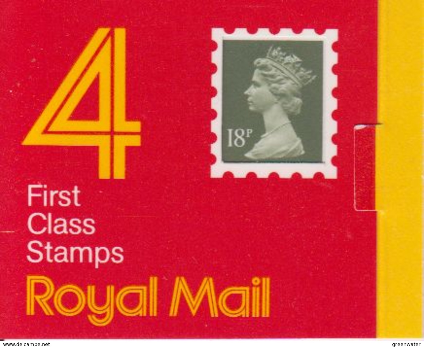 Great Britain 1987 Window Booklet 4x18p First Class Stamps ** Mnh (43355) - Postzegelboekjes