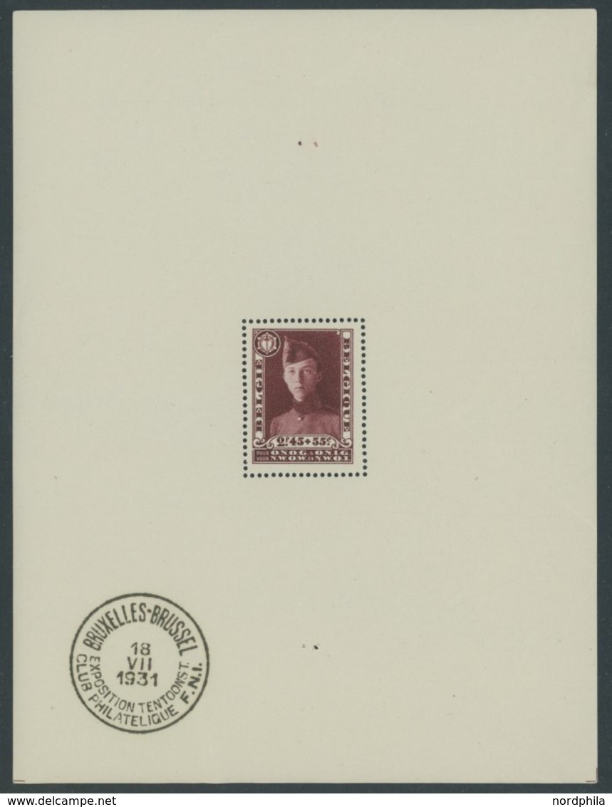 BELGIEN Bl. 2 **, 1931, Block Kriegsinvaliden, übliche Ränder, Pracht, Mi. 600.- - Otros & Sin Clasificación