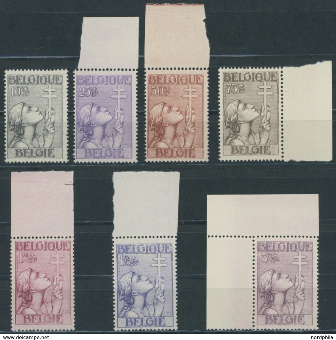 BELGIEN 366-72 **, 1933, Tuberkulose, Prachtsatz, Mi. 800.- - Other & Unclassified