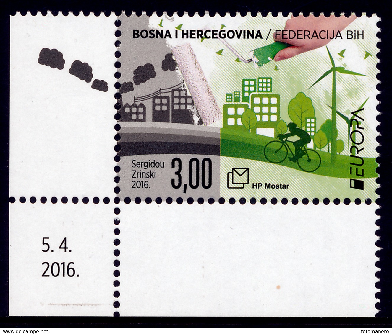 BOSNIA/Bosnien Kroatische Mostar, EUROPA 2016 "Think Green" Set Of 1v** - 2016