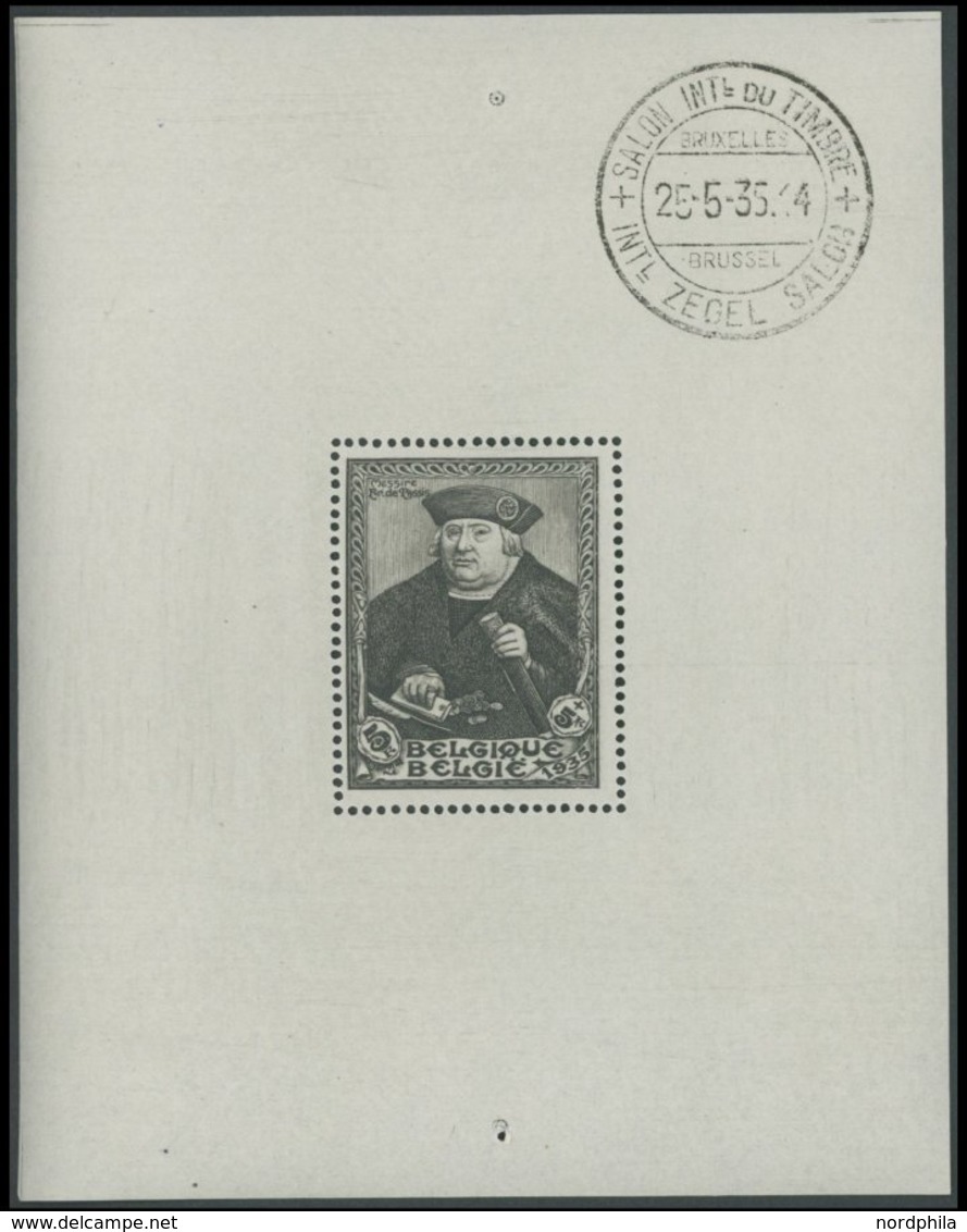 BELGIEN Bl. 3 **, 1935, Block SITEB, Ersttagsstempel Im Rand, Pracht, Mi. 400.- - Altri & Non Classificati