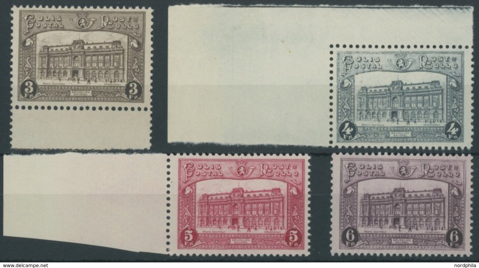 POSTPAKETMARKEN PP 3-6 **, 1929, Hauptpostamt, Postfrischer Prachtsatz, Mi. 90.- - Bagages [BA]