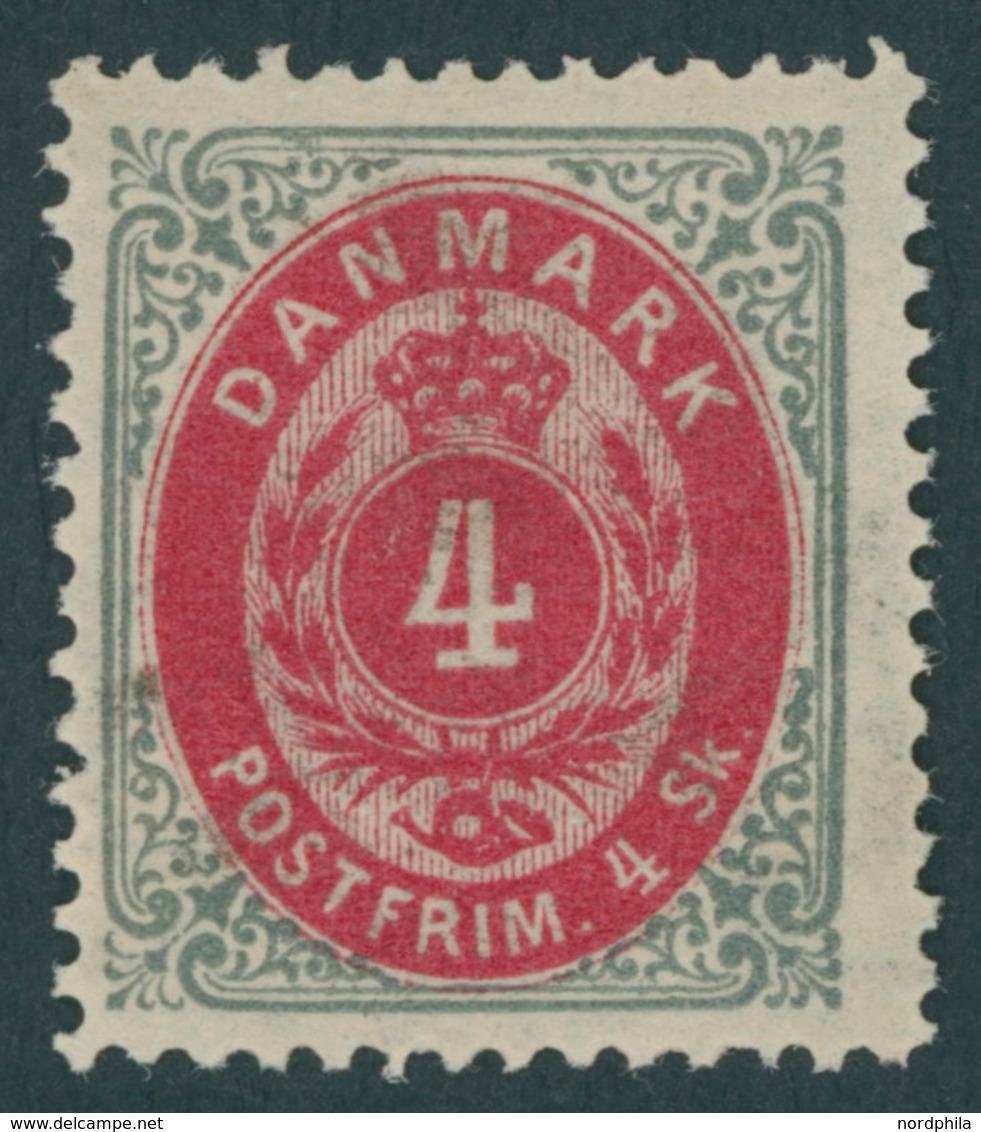 DÄNEMARK 17IA *, 1871, 3 S. Grau/lila, Falzrest, Pracht, Mi. 70.- - Other & Unclassified