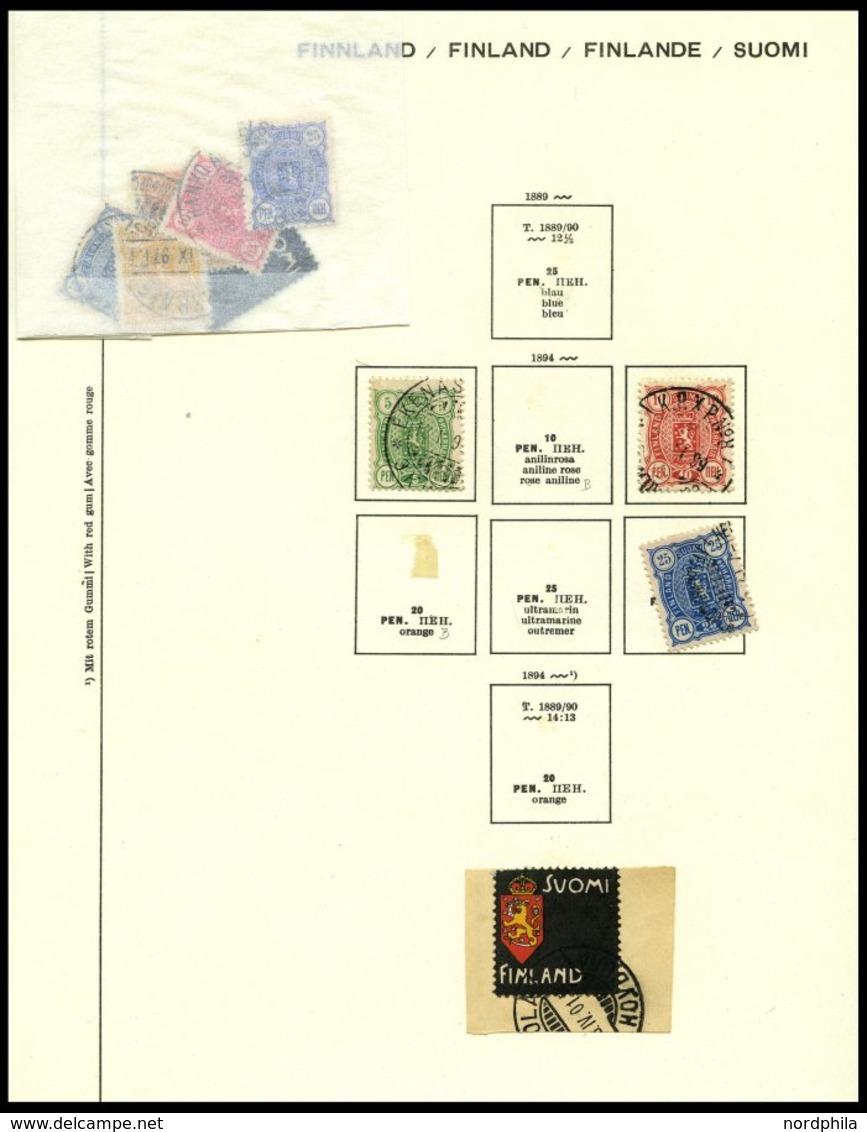 SAMMLUNGEN O, Sauber Gestempelter Sammlungsteil Von 1885-1931 Mit Guten Mittleren Werten, Pracht, Mi. über 1200.- - Used Stamps