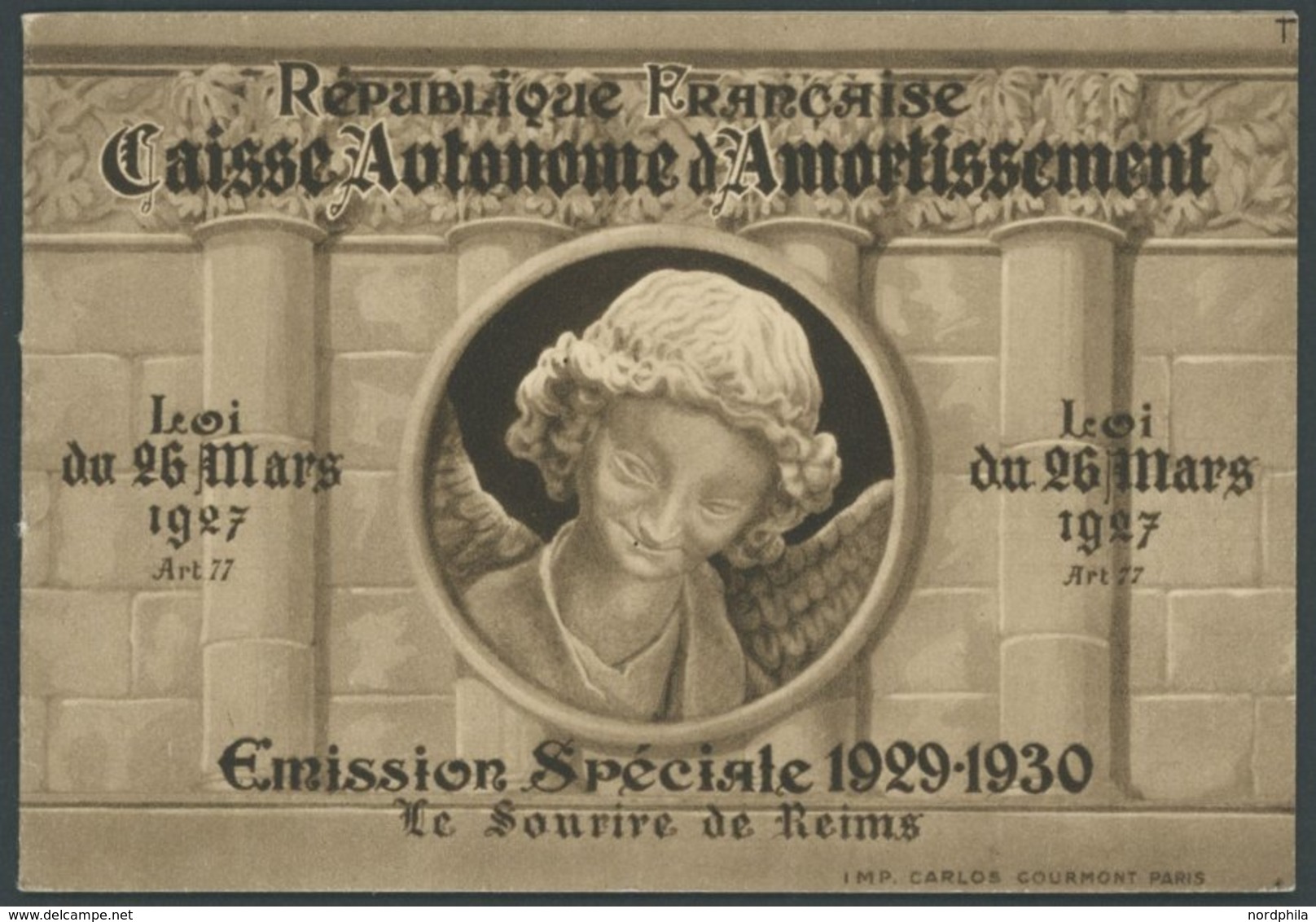 FRANKREICH 248MH **, 1930, 1.50 Fr. Staatsschuldentilgungskasse Im Kompletten Markenheftchen, Pracht, Mi. 900.- - Altri & Non Classificati