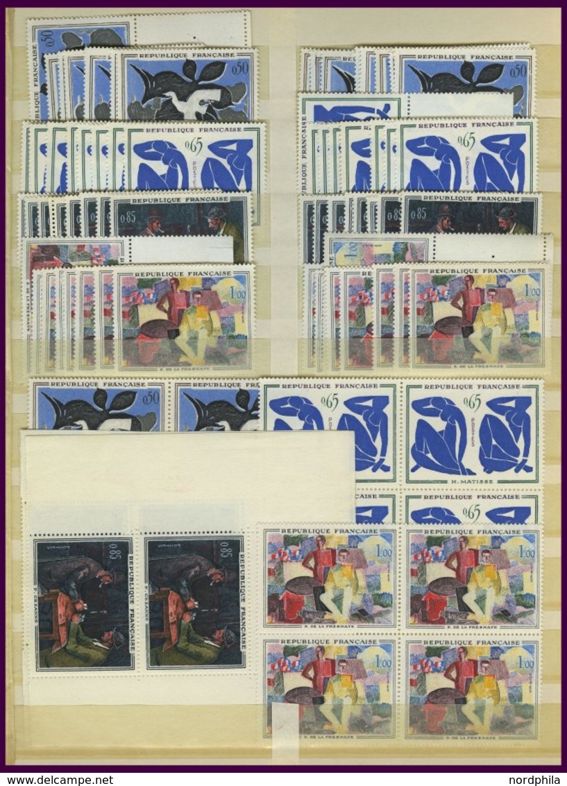 LOTS **, 1961-63, 1. - 4. Gemälde-Ausgabe, Je 20x, Z.T. In Viererblocks, Pracht - Colecciones Completas